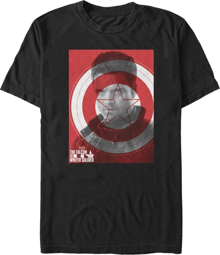 Men's Marvel The Falcon and the Winter Soldier Winter Shield T-Shirt - White - 3X Large