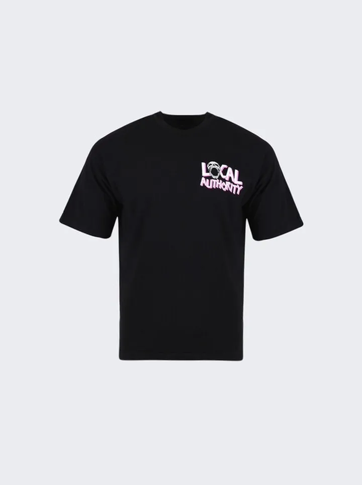 Skull Tour Shop Tee Black And Pink