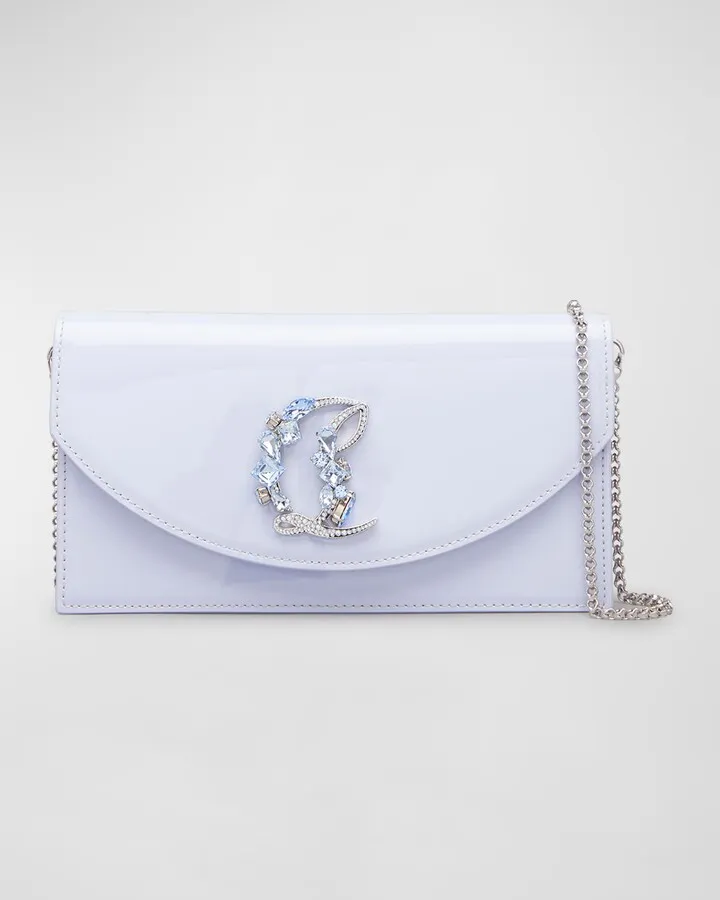 Loubi54 Queeny Strass Patent Shoulder Bag