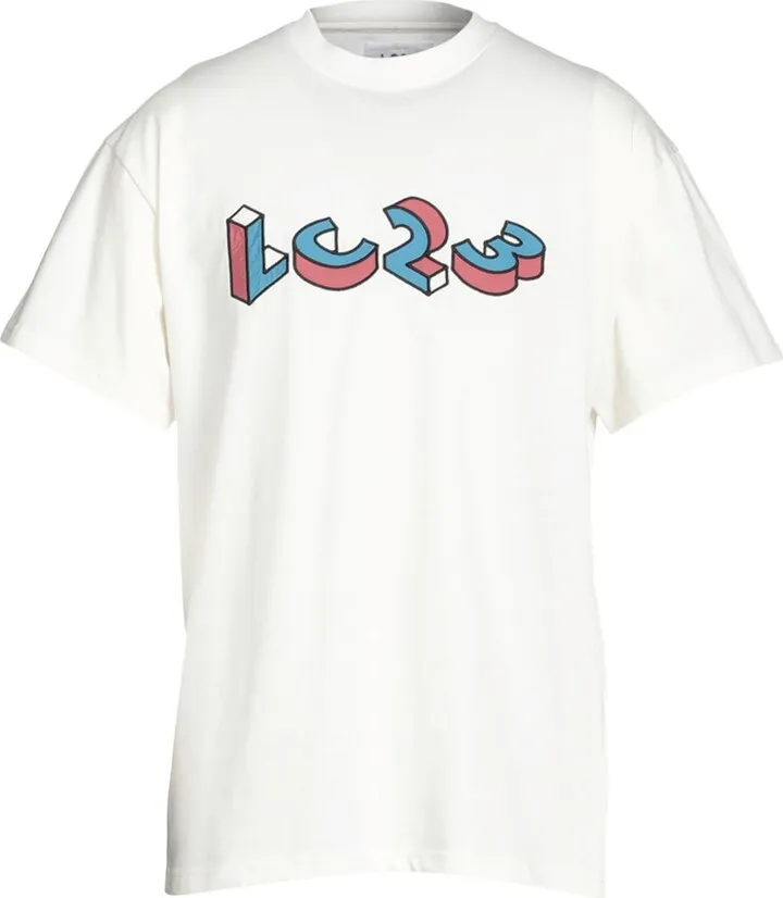 3d Blue Fucsia Logo T-shirt T-shirt White