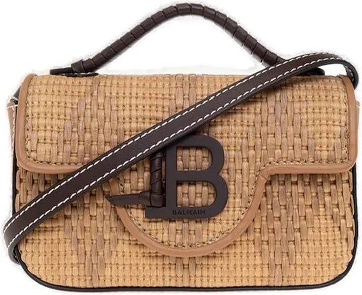 Balmain Mini B-Buzz Interwoven Designed Crossbody Bag