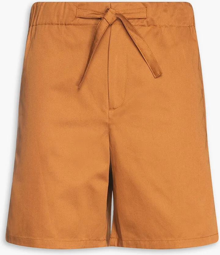 Cotton-twill drawstring shorts
