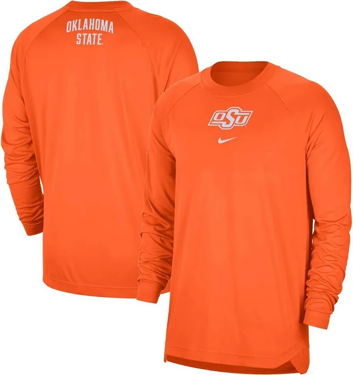 Men's Nike Orange Oklahoma State Cowboys Basketball Spotlight Performance Raglan T-shirt