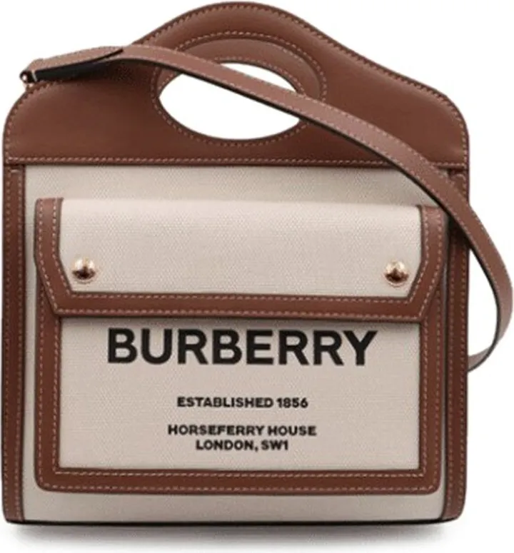 Burberry Logo Printed Tote Bag