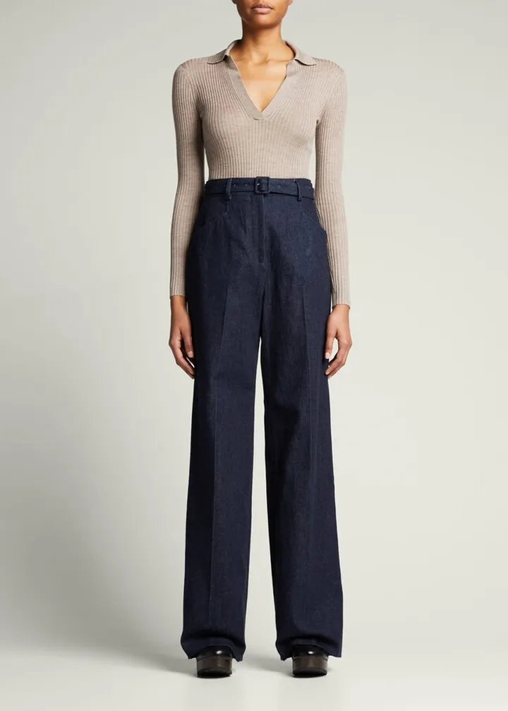 Tano Rib Polo Cashmere Top