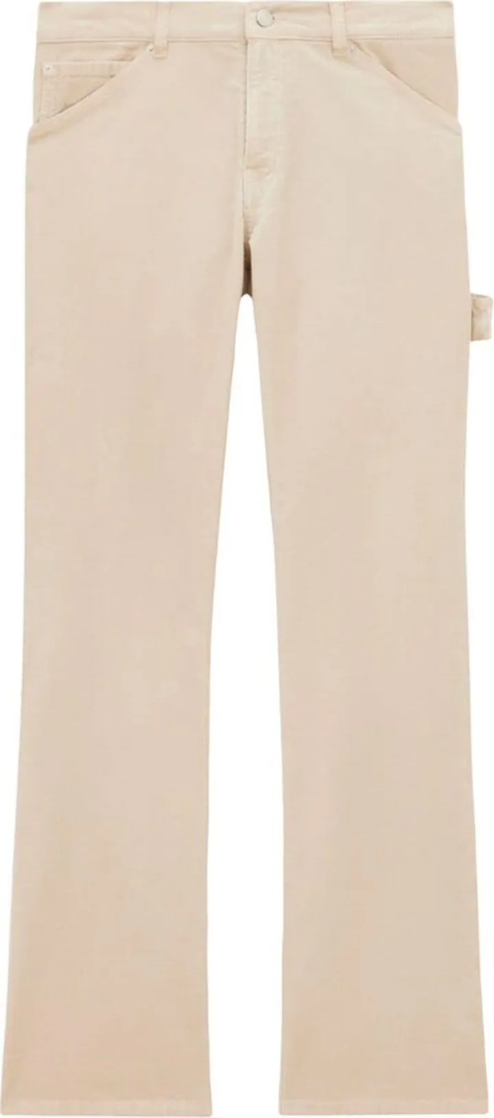 Velvet-Effect Flared Trousers