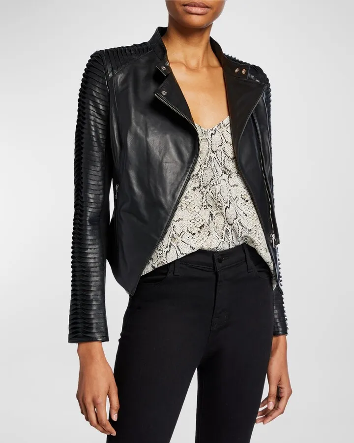 Azra Leather Moto Jacket