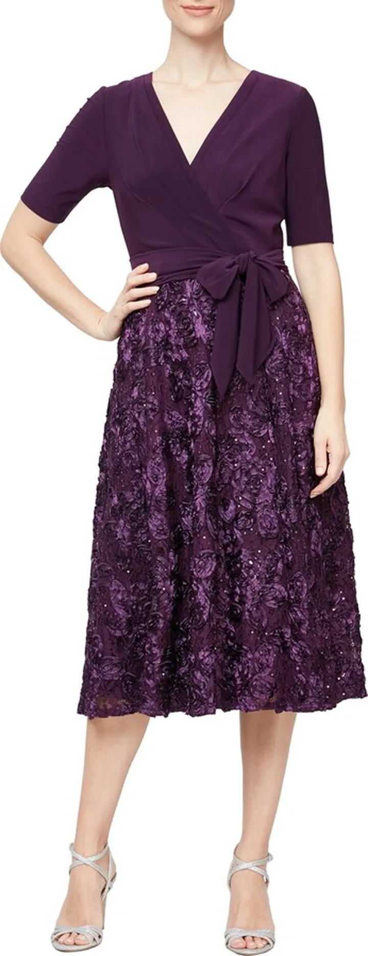 Mixed Media Midi Dress