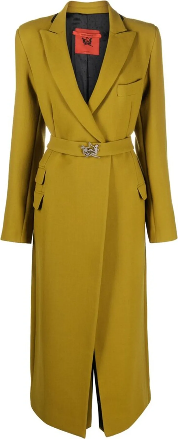 Green Belted Wool Coat