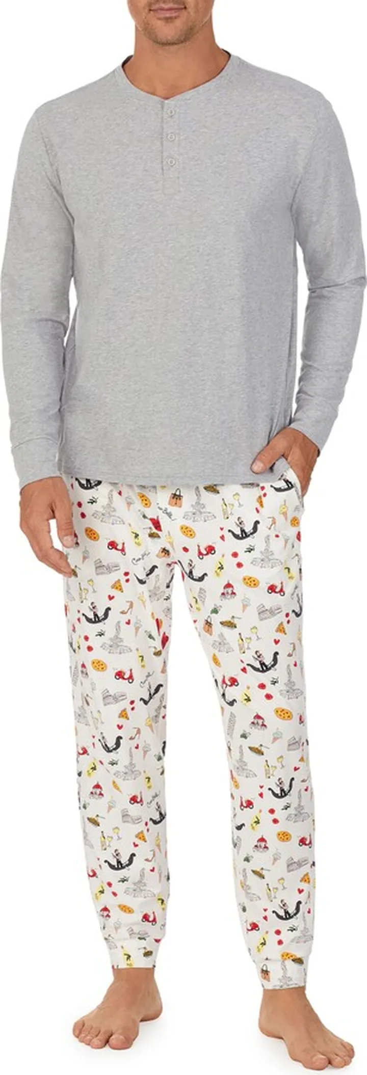 That's Amore Organic Cotton Blend Henley Pajamas