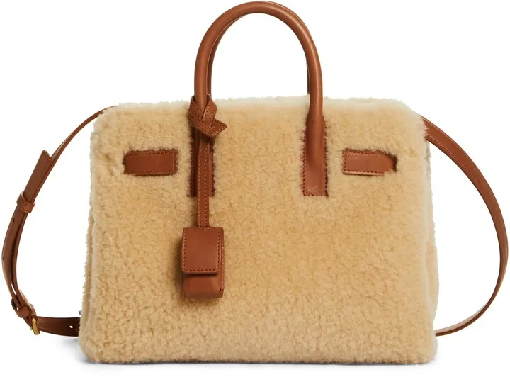 Nano Sac de Jour Genuine Shearling Tote