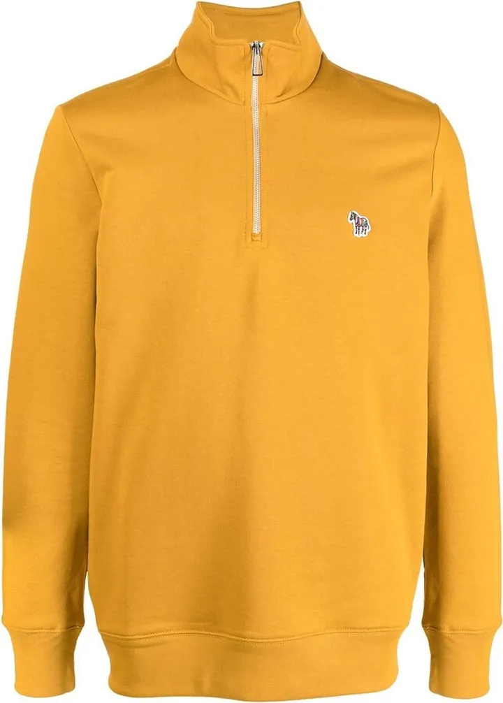 Zebra Logo Zip-Neck top