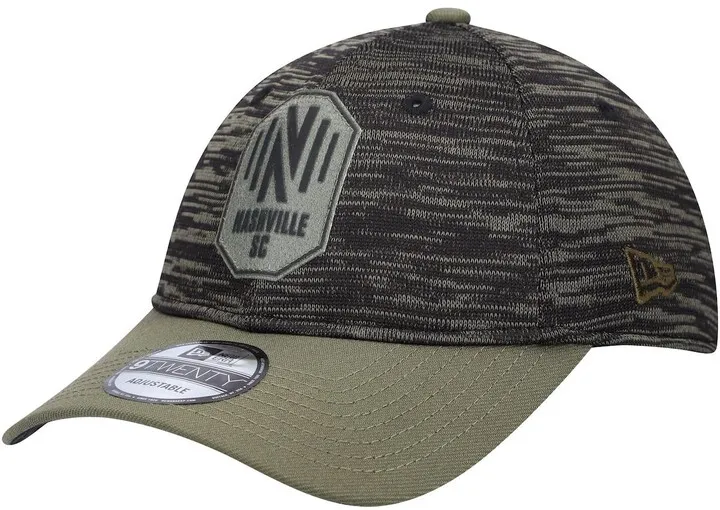 Men's Olive Nashville Sc Salute To Service 9TWENTY Adjustable Hat