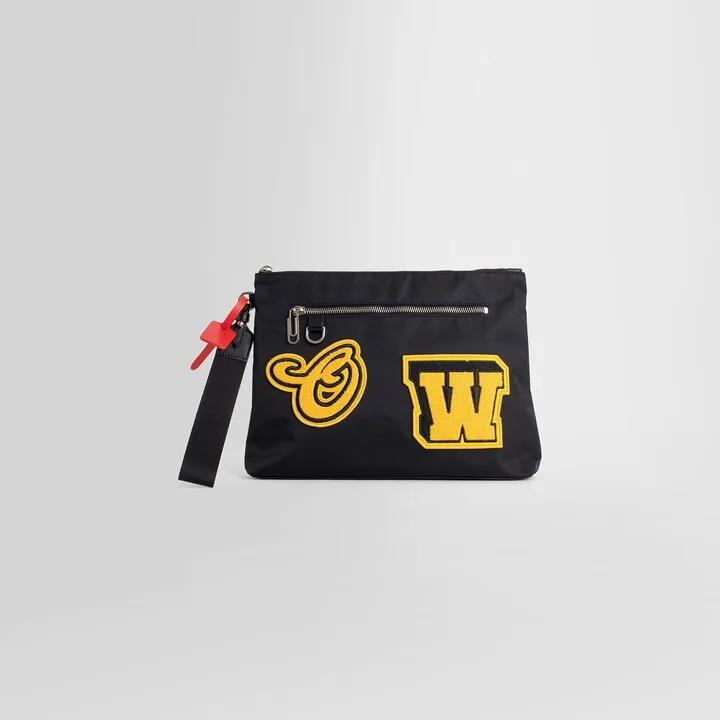 Off-White Man Black Clutches & Pouches