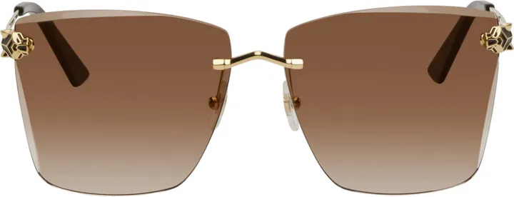 Cartier Gold Square Sunglasses