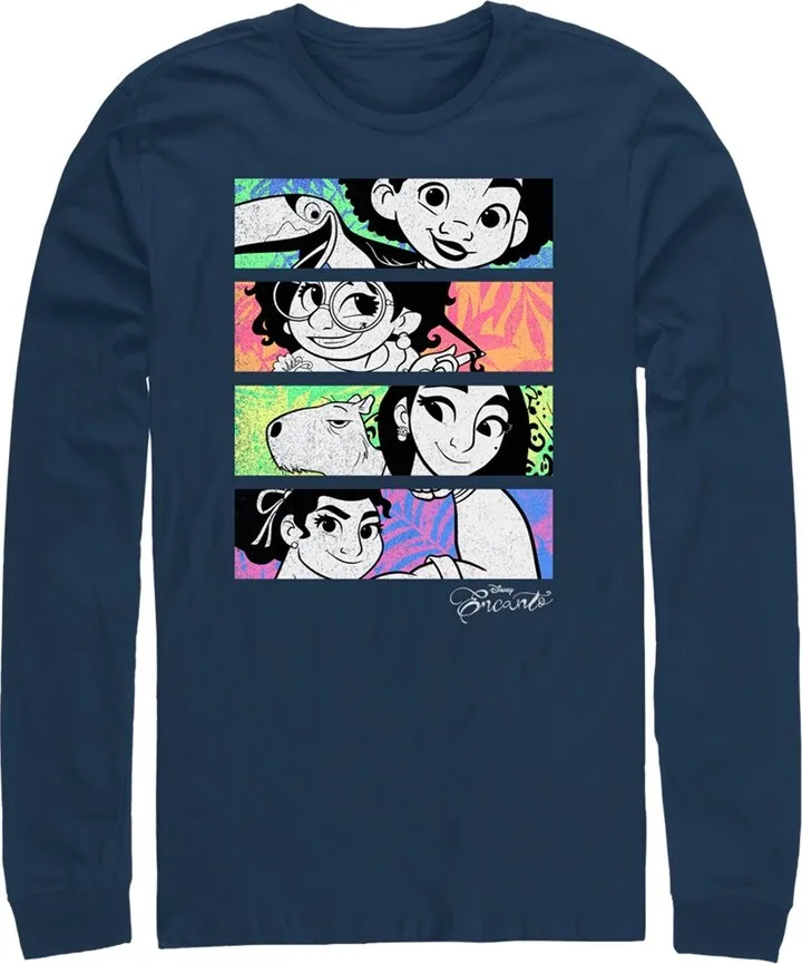 Men's Encanto Family Box Up Long Sleeve Shirt - Navy Blue - 2X Large