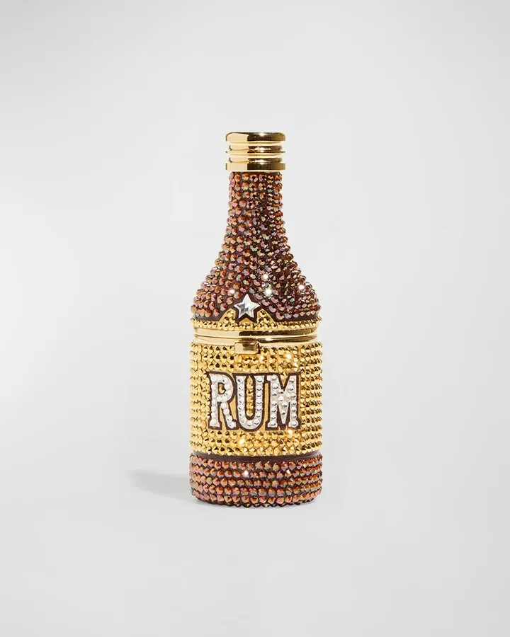 Rum Bottle Crystal Pillbox