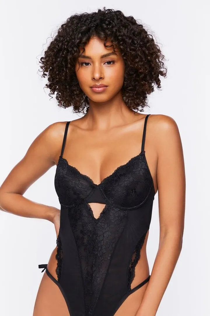 Lace Cutout Lingerie Bodysuit