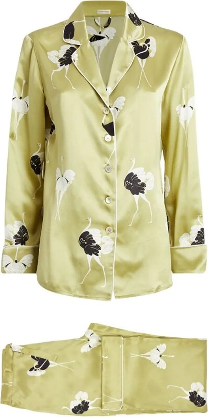 Olivia Von Halle Silk Lila Pyjama Set