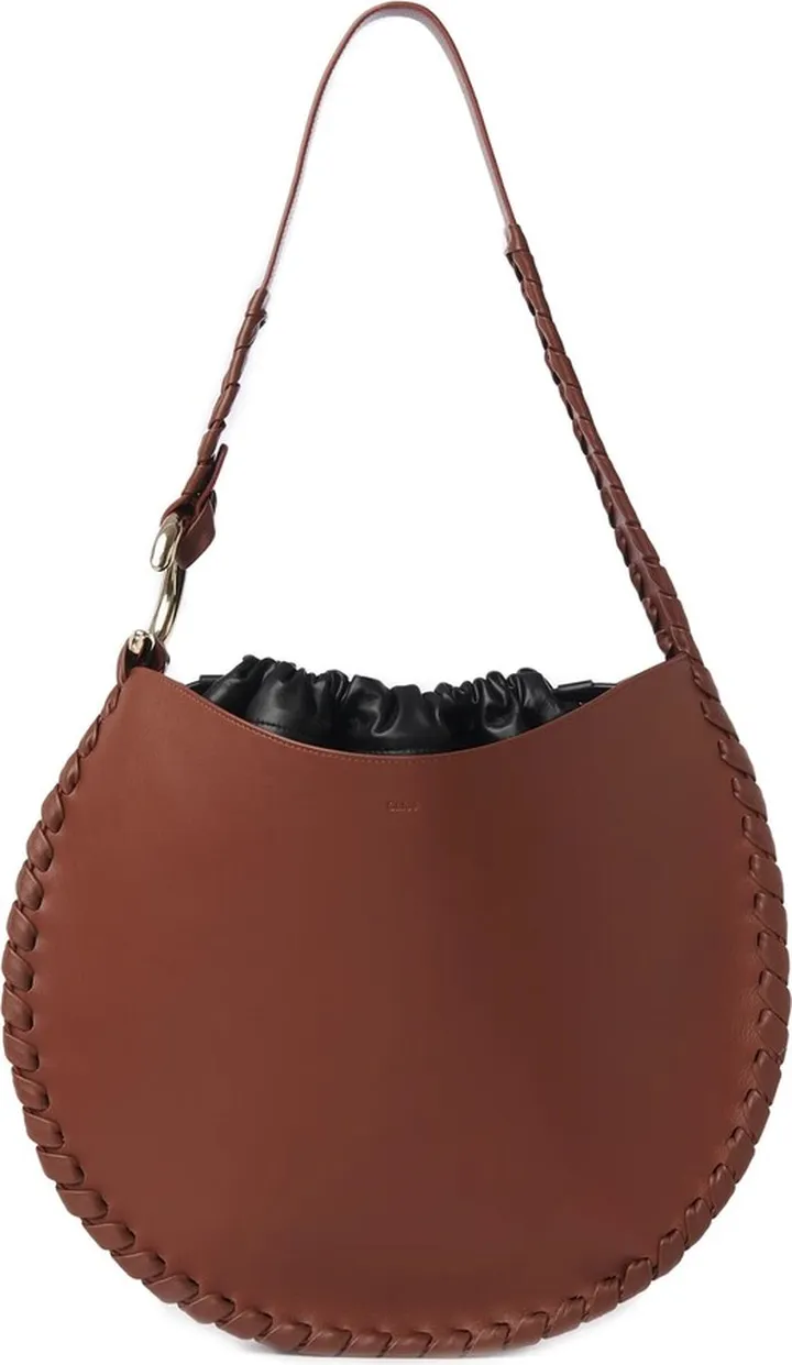 Sepia Brown Large Hobo Handbag