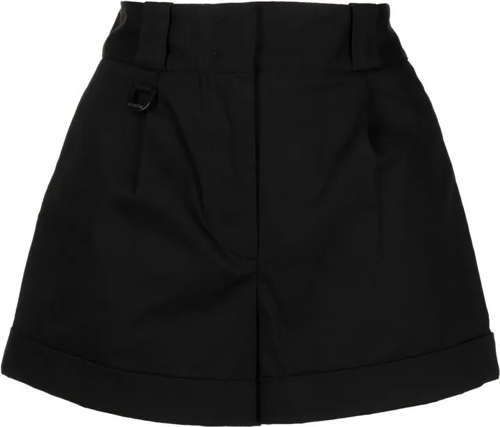High-Waisted Cotton Shorts