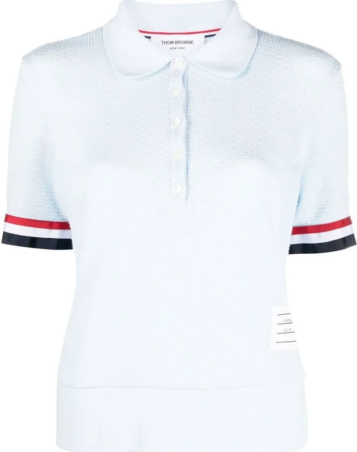 RWB-stripe cotton polo shirt
