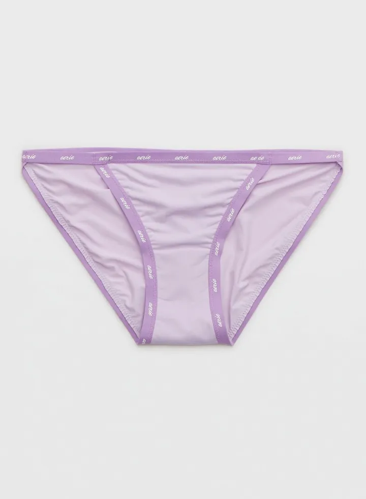 Logo High Leg Bikini Bottom