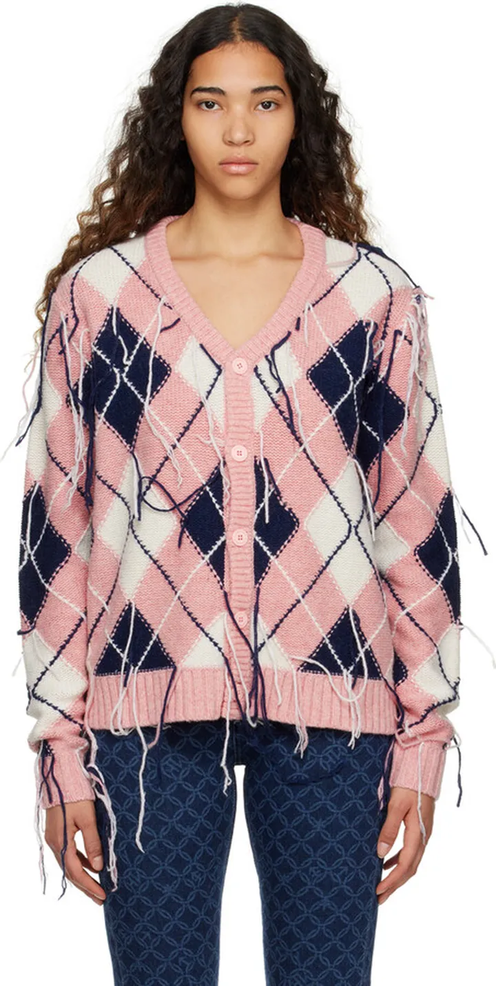 Charles Jeffrey Loverboy Pink Guddle Cardigan