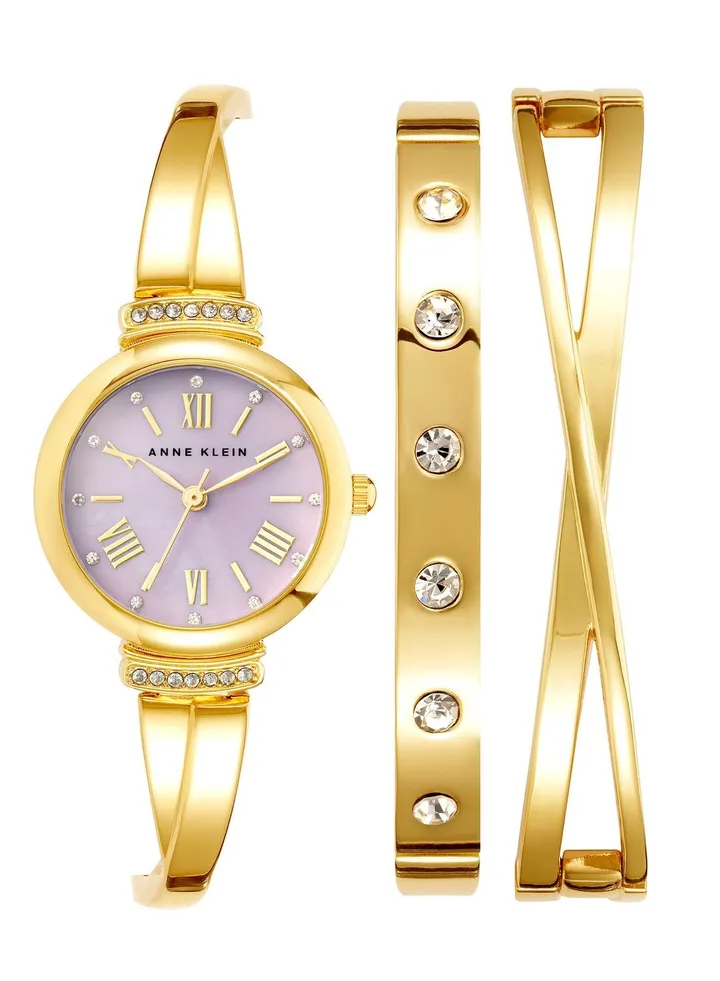 Lavender Pearl Compliant Round Watch