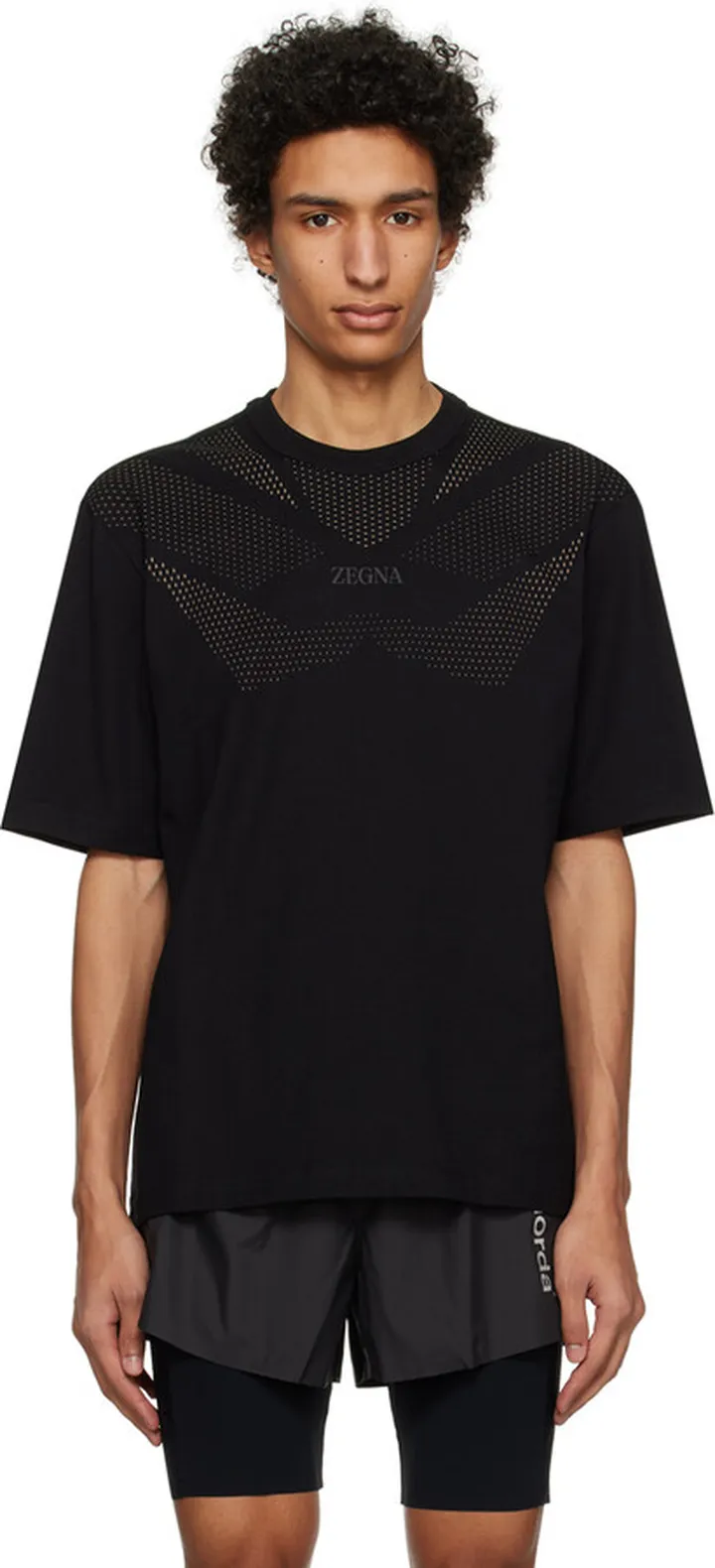 ZEGNA Black Printed T-Shirt
