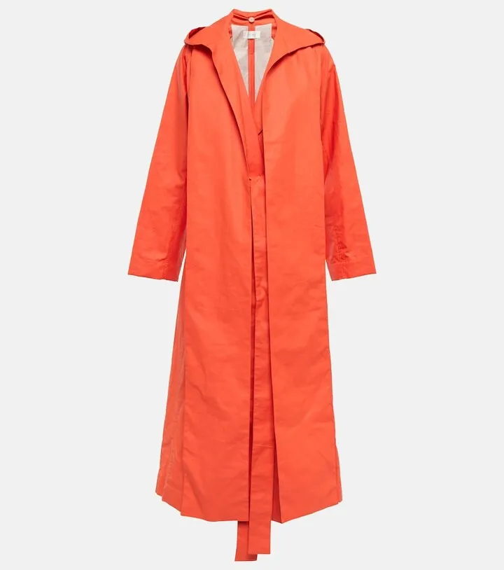 Badva linen-blend trench coat