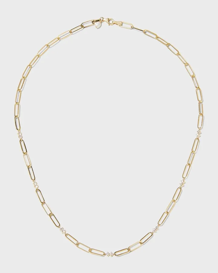 Large Link Diamond Necklace