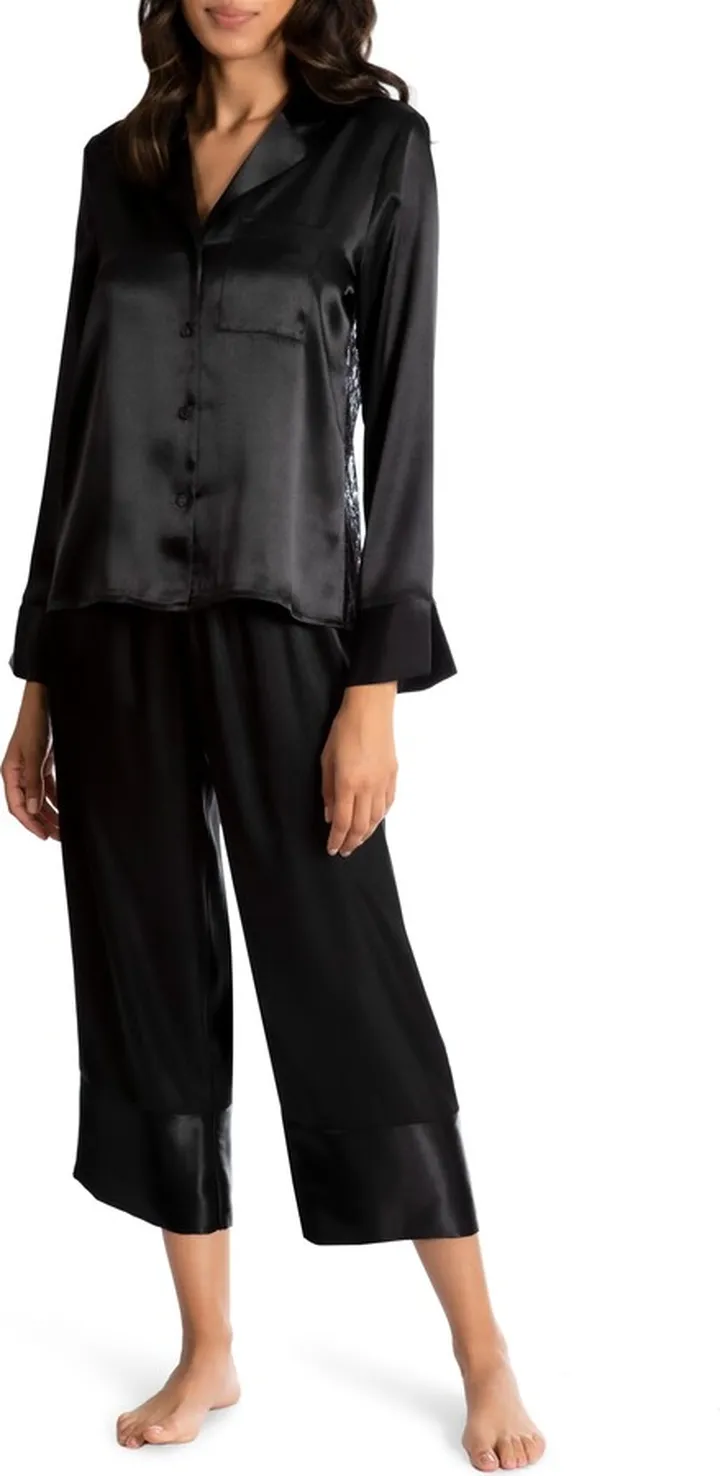 Charlize Lace Back Crop Pajamas