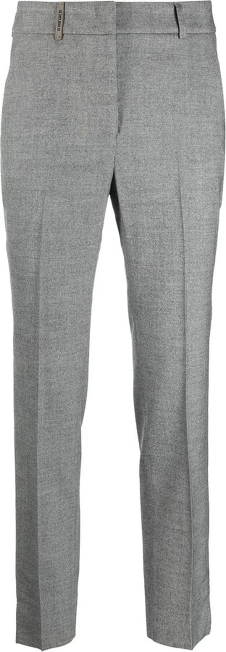Cropped Slim-Cut Trousers