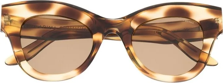Tortoiseshell-Effect Tinted Sunglasses