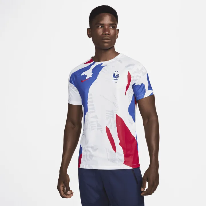 FFF Nike Men's Dri-FIT Pre-Match Soccer Top in White