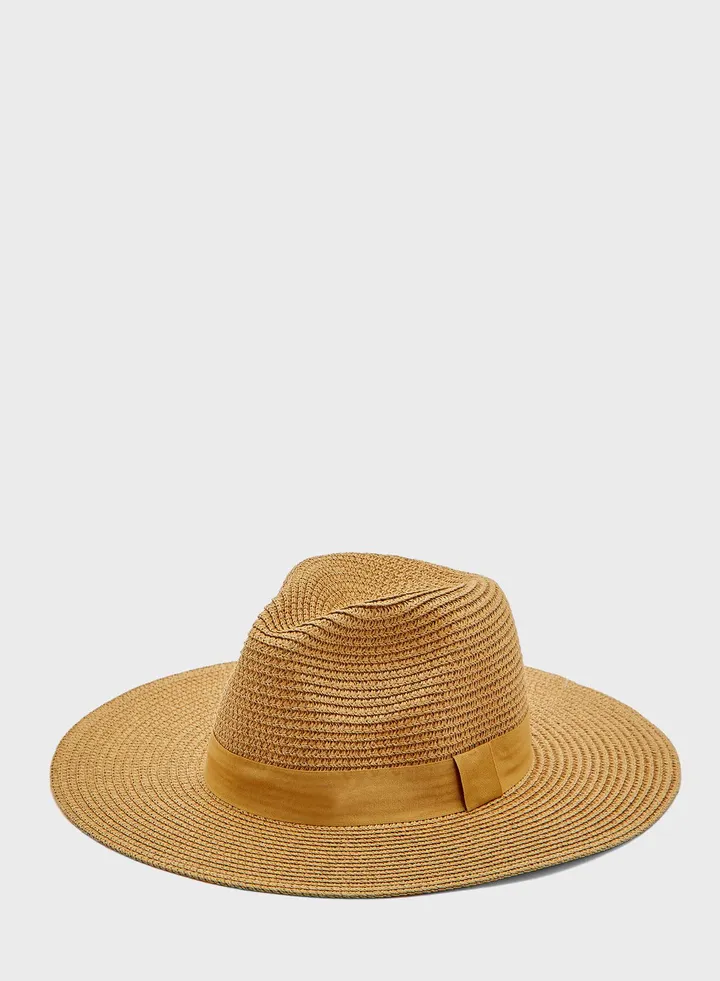 Tonal Band Straw Fedora