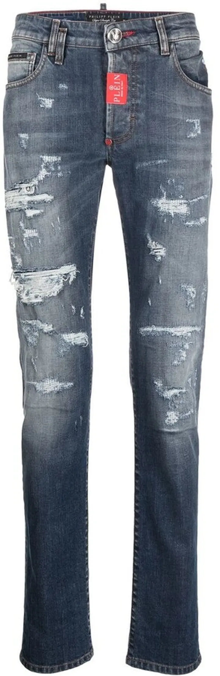 Distressed Skinny-Cut Jeans