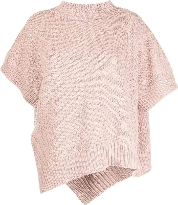 Asymmetric-Hem Knitted Top