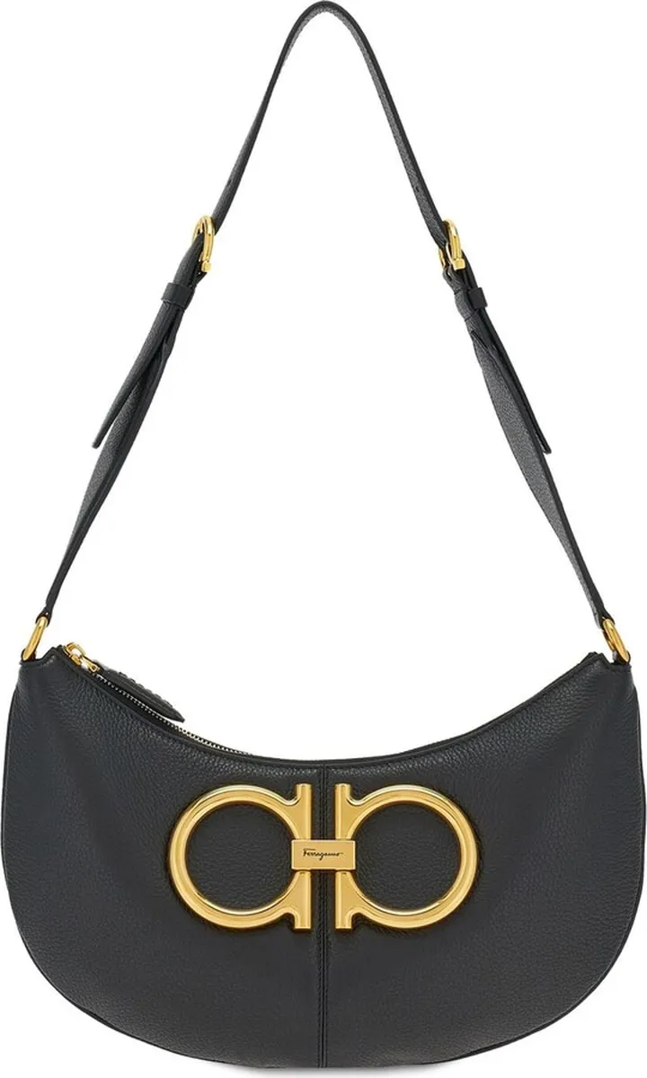 Maxi Gancio leather shoulder bag