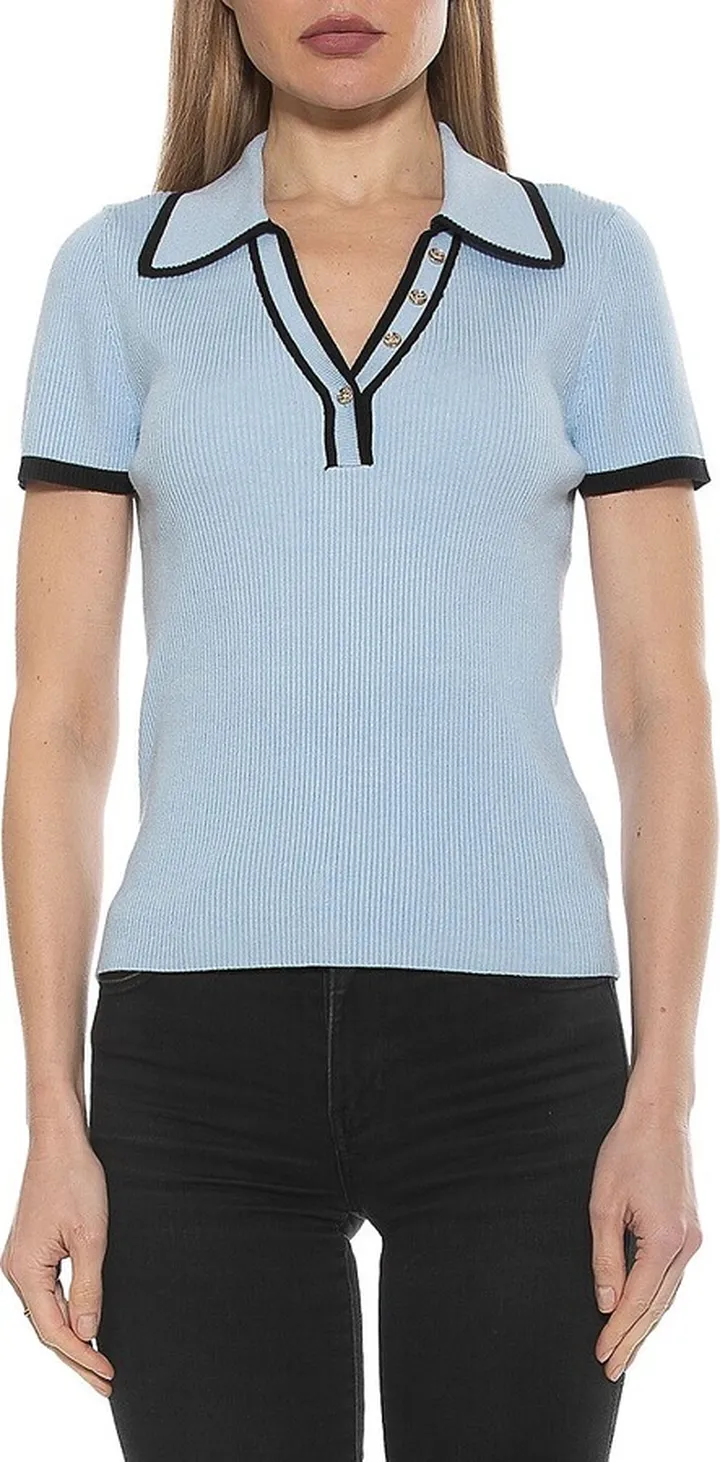 Alice Ribbed Contrast Trim Polo