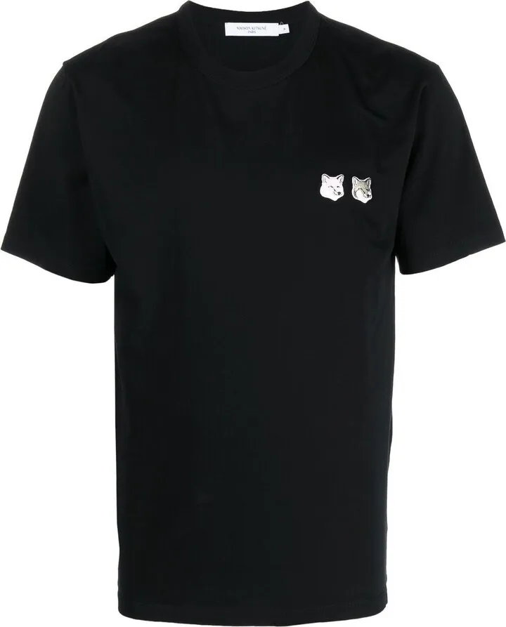Double Fox Head-Patch cotton T-shirt