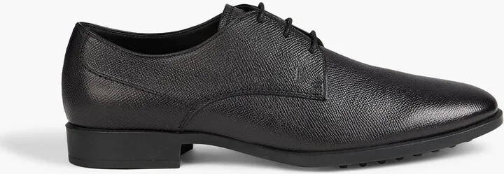 Gomma textured-leather Oxford shoes