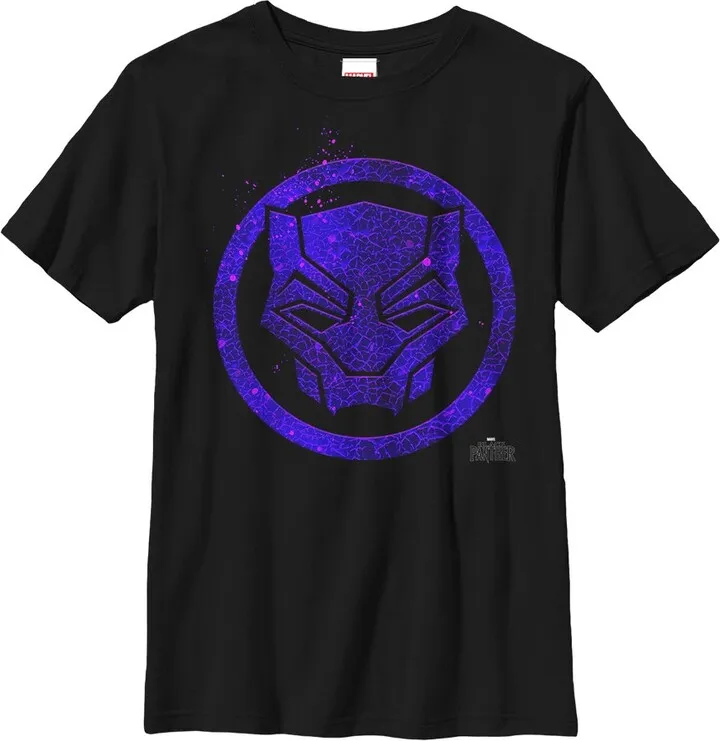Boy's Marvel Black Panther 2018 Ember Mask T-Shirt - Black - X Small