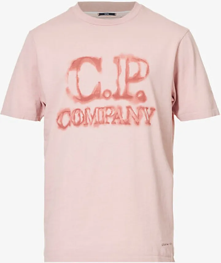 ens Pale auve Blurry Logo-print Cotton-jersey T-shirt
