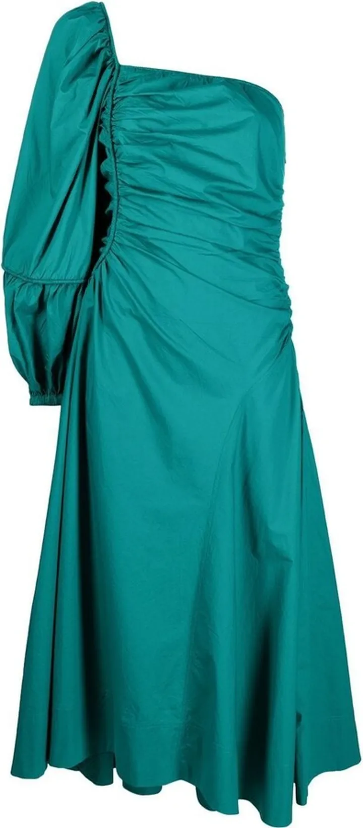 Asymmetric Cotton Midi Dress