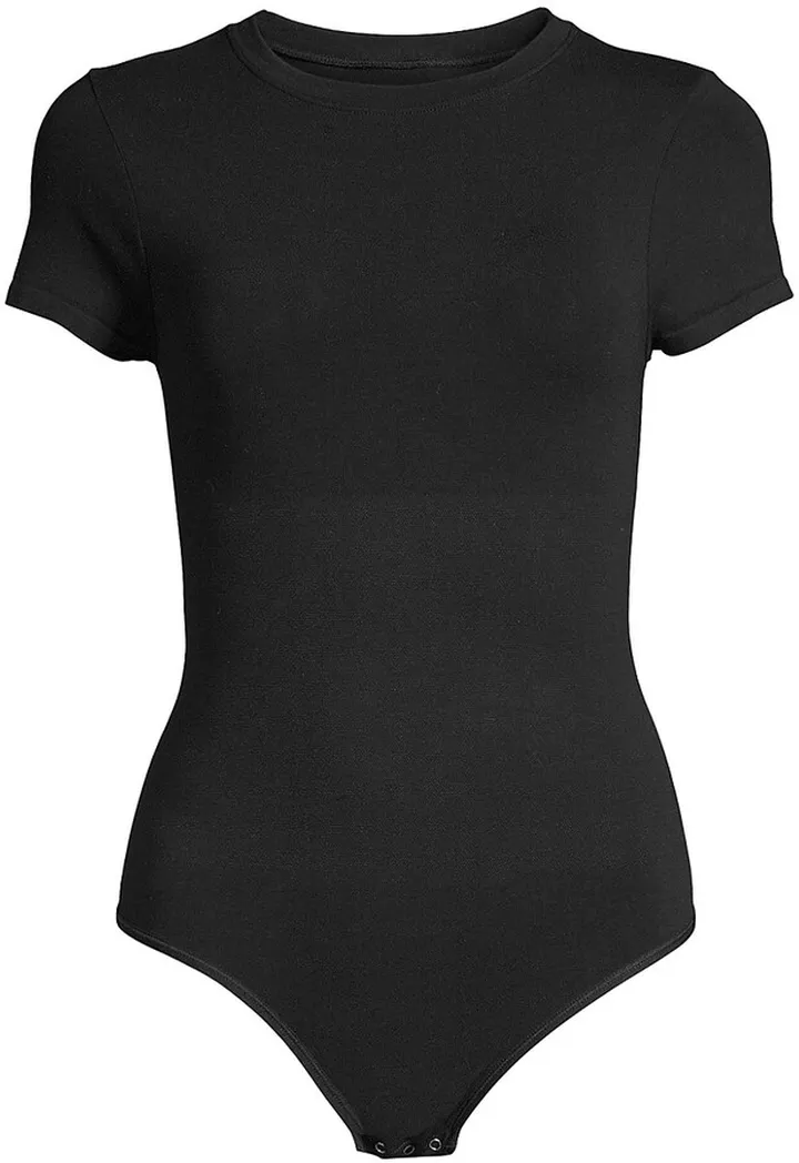 Short Sleeve Shaping Thong Back Bodysuit