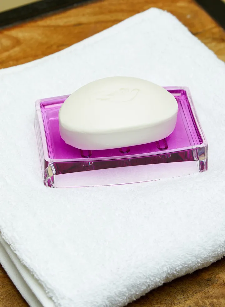 Pink & Clear Acrylic Soap Dish