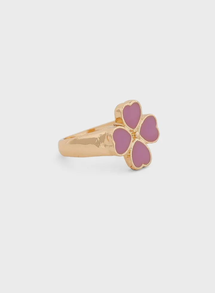 Floral Enamel Ring