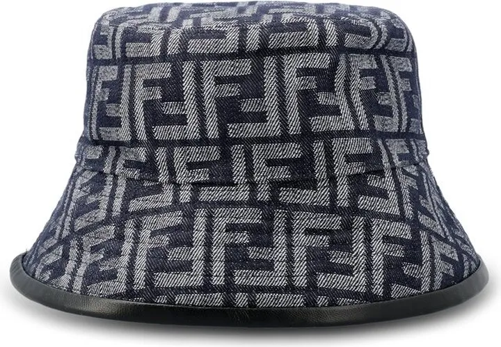 Fendi FF Motif Jacquard Denim Bucket Hat